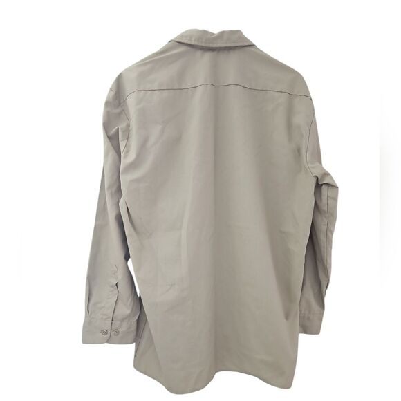 Dickies Long Sleeve Work Shirt Men’s L Khaki Button Front Durable Uniform - Picture 2 of 13